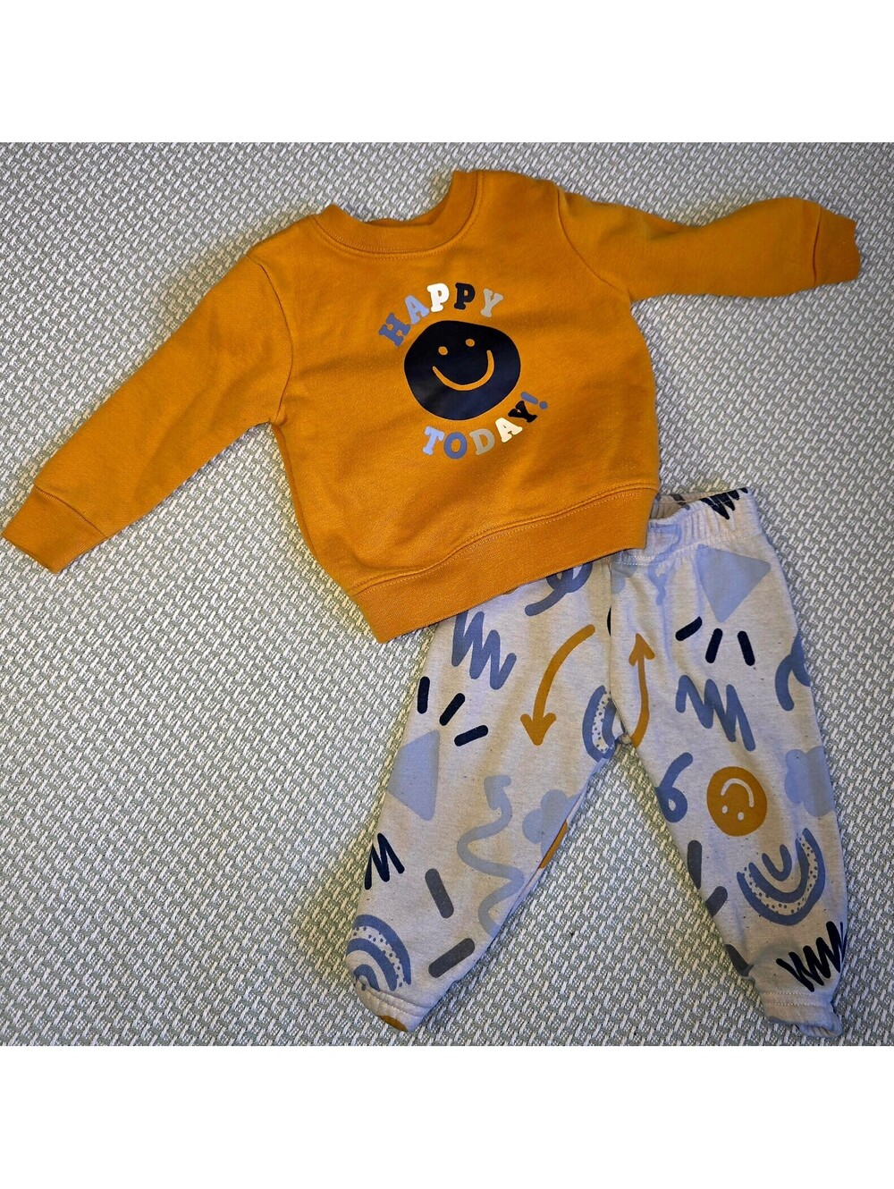 Garanimals 6 to 9 months happy today sweat suitsuit